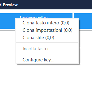 Menu contestuale Grid Preview