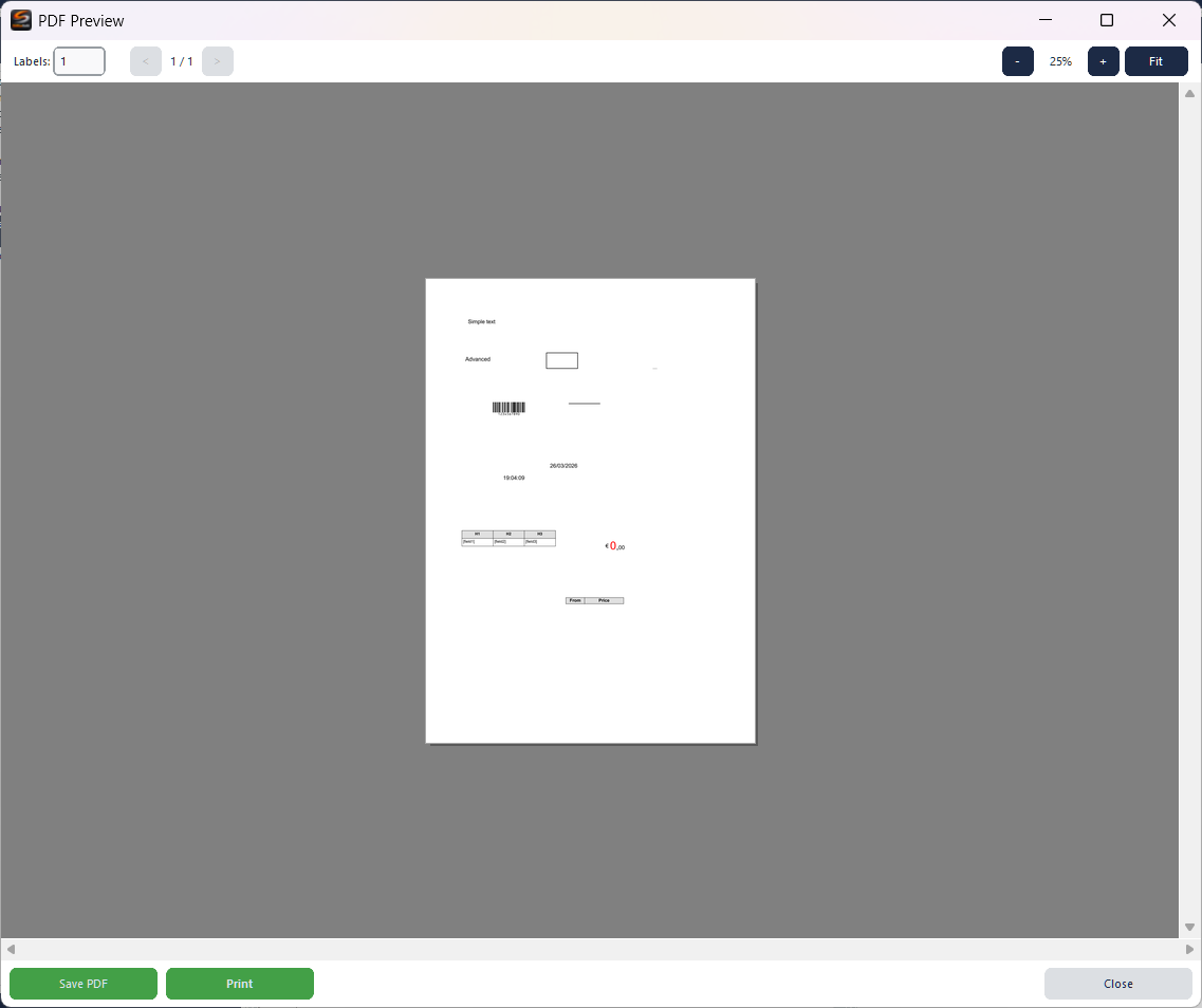 Label Studio - Anteprima PDF