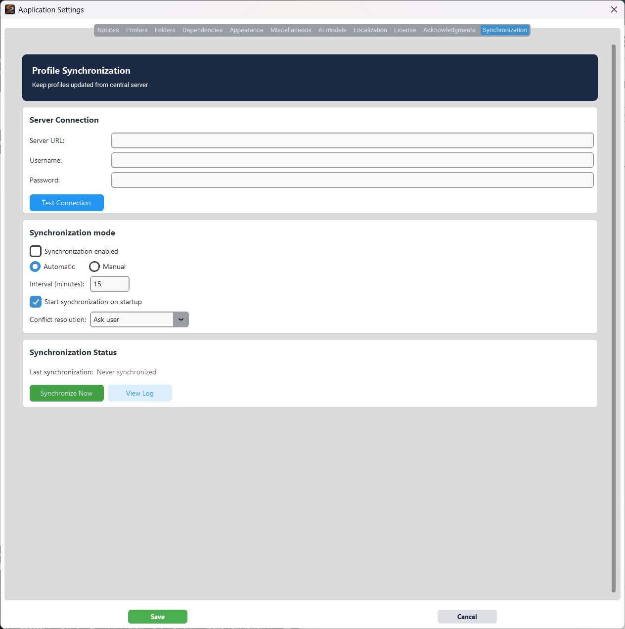 Settings - Label Creator | Siltatek Documentation