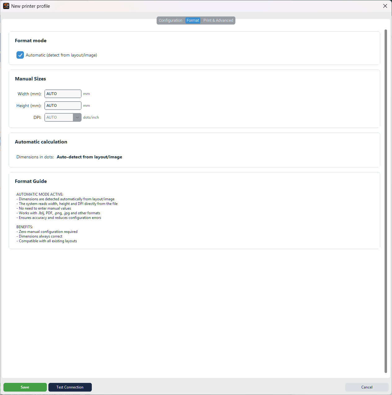 Settings - Label Creator | Siltatek Documentation