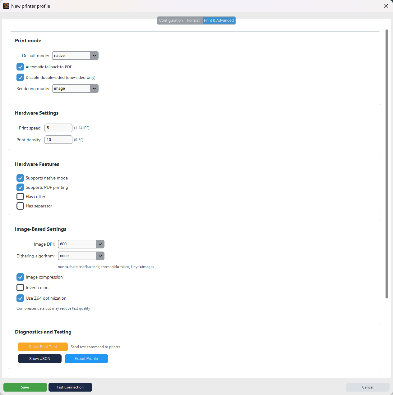 Settings - Label Creator | Siltatek Documentation
