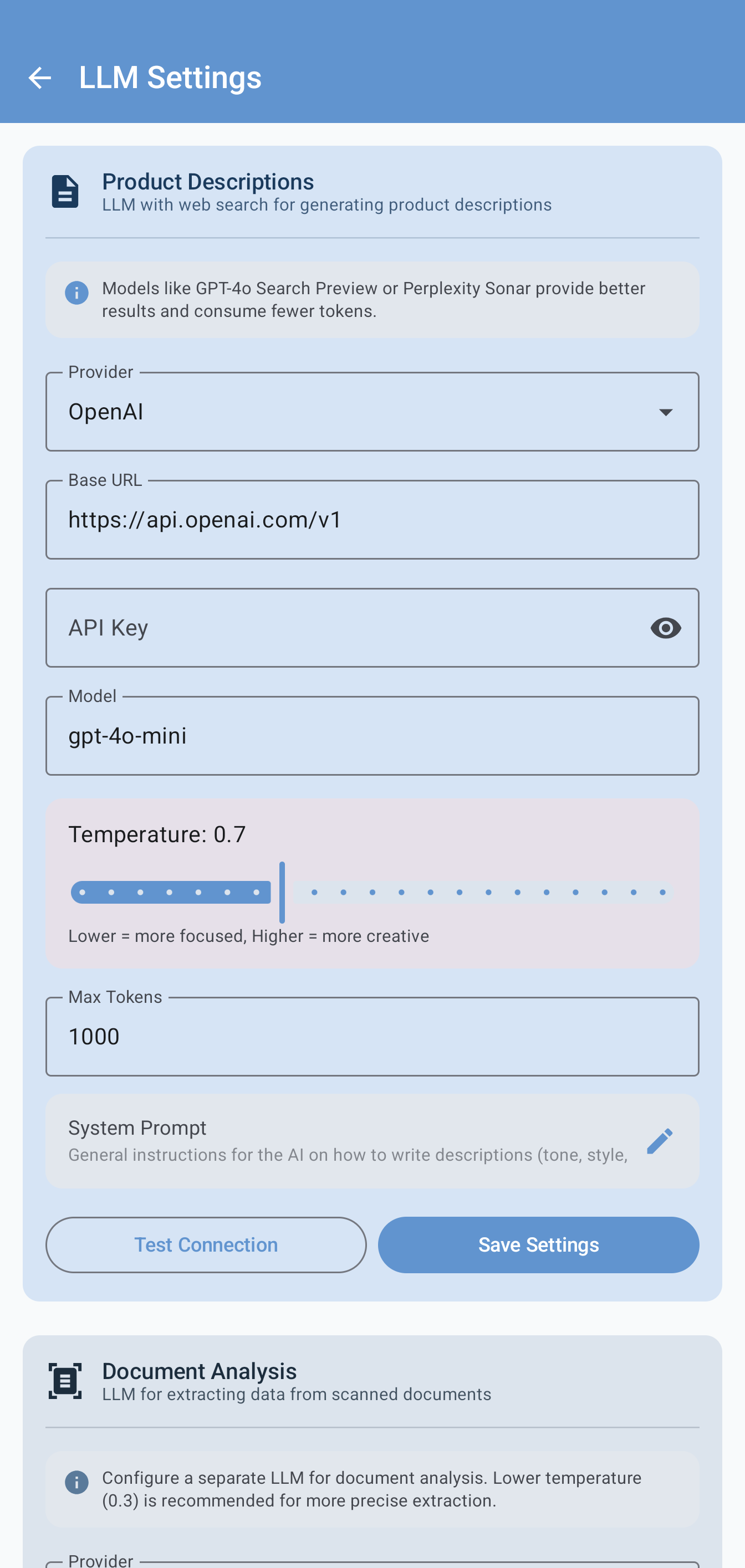 SiltaFlow - Configurazione AI