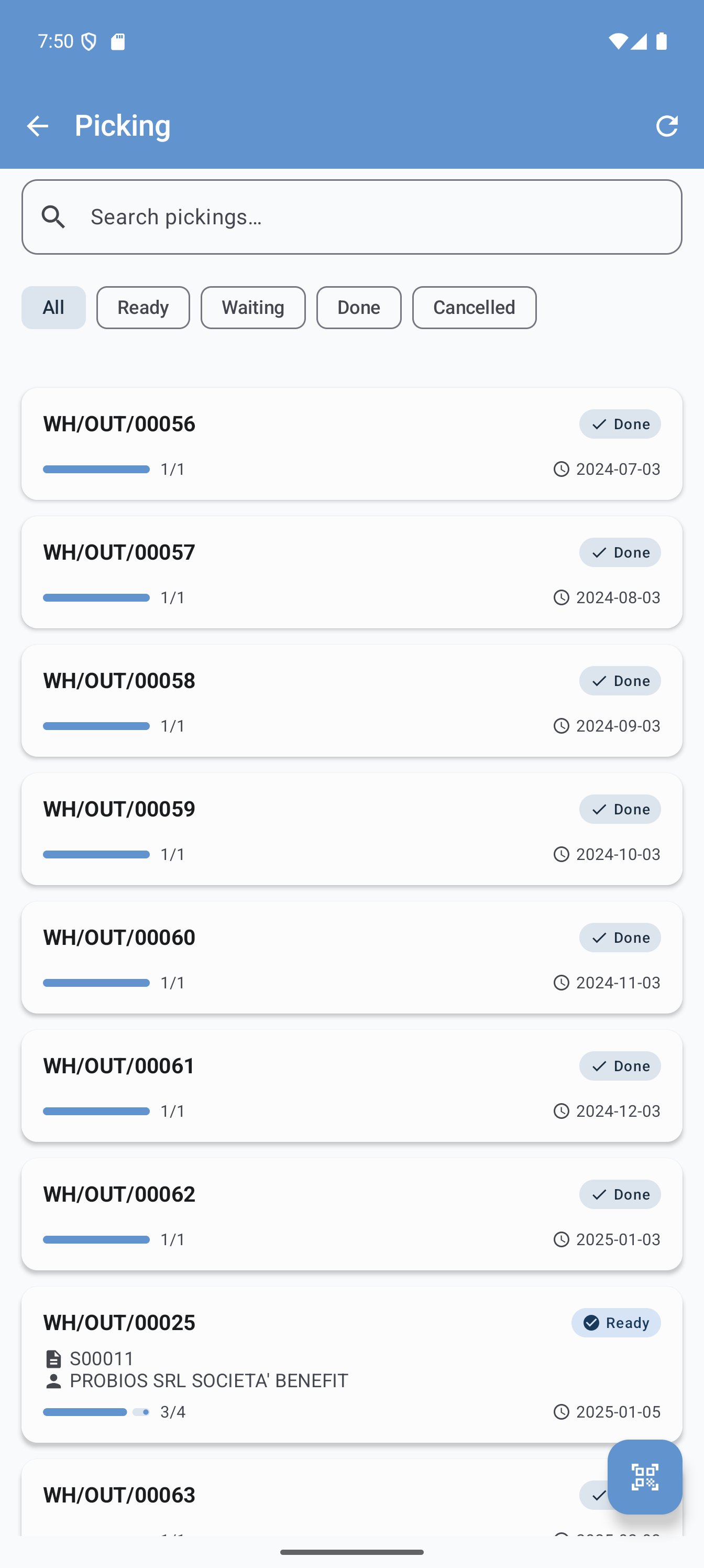SiltaFlow su terminale Android industriale